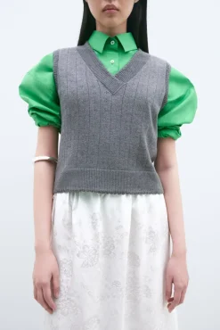 Merino Pointelle Waistcoat