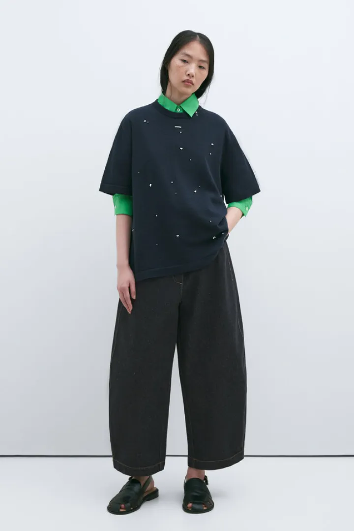 Merino Wool Beaded T-Shirt