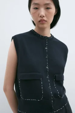 Merino Wool Stitched Waistcoat