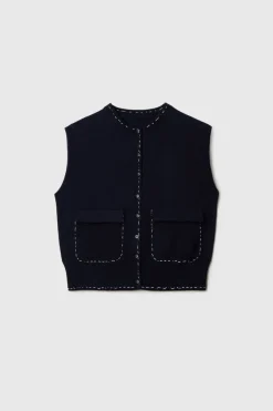 Merino Wool Stitched Waistcoat