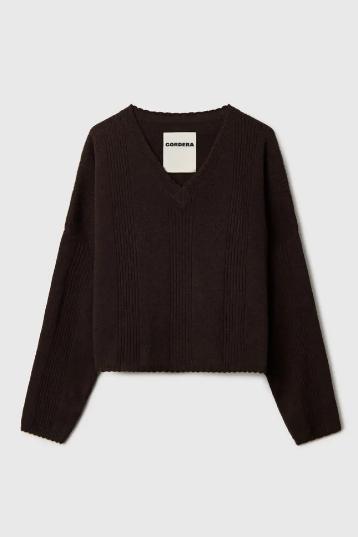 Merino Wool Wavy Sweater