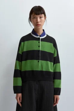 Striped Polo Sweater