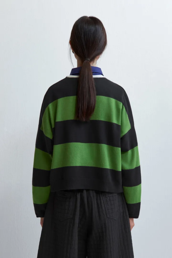 Striped Polo Sweater