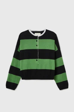 Striped Polo Sweater