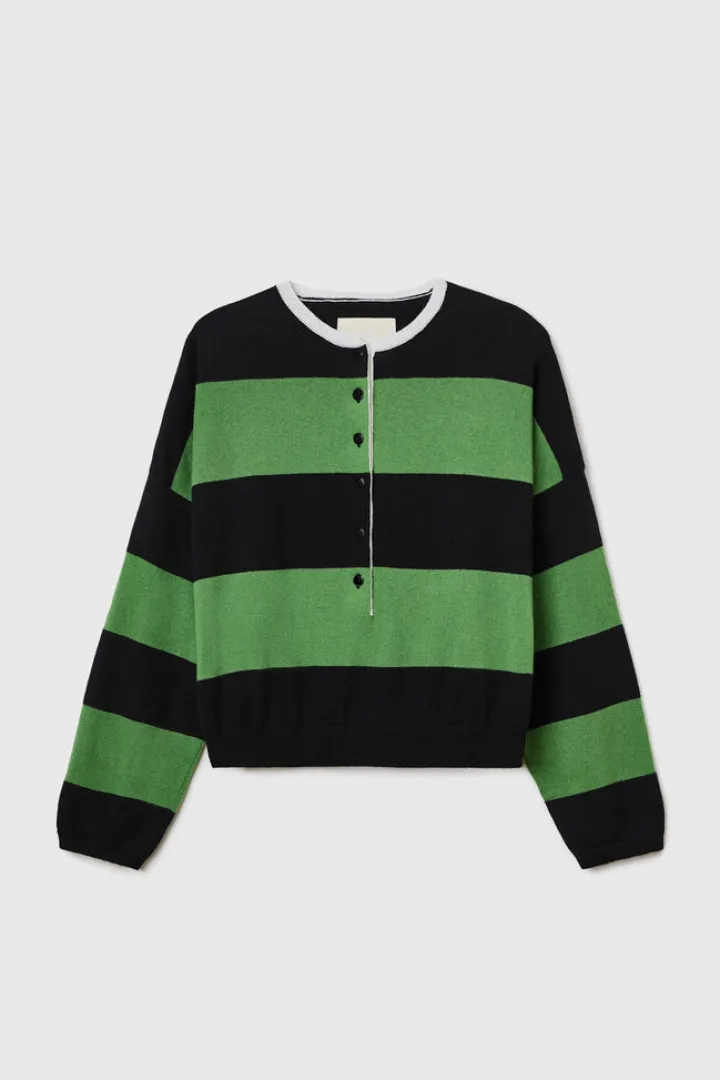 Striped Polo Sweater